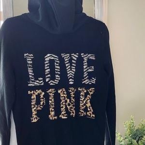 VS Pink Sequin Zip Up